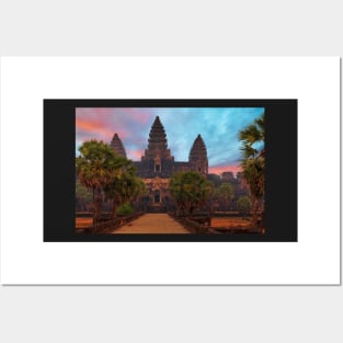 Angko Wat sunset Posters and Art